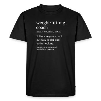 Routine de musculation Journée parfaite pour la salle de sport - T-shirt Premium bio Homme - noir - Devant - Nico (187cm)