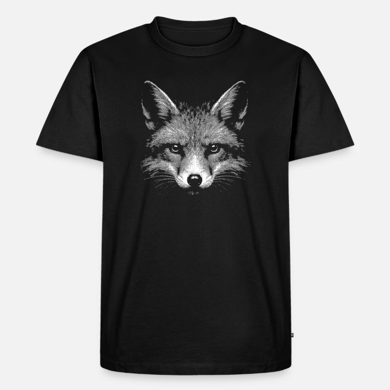 Rotfuchs - Männer Premium Bio T-Shirt - Schwarz