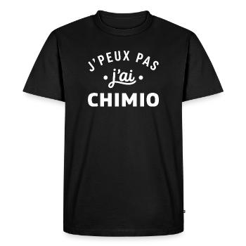 J'peux pas j'ai chimio - T-shirt Premium bio Homme - noir - Devant - Nico (187cm)