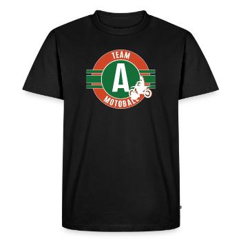 I Love Motoball Motoballer Team A Motoballer - Men's Premium Organic T-Shirt - black - Front - Nico (187cm)