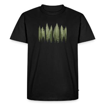 Forest Nature Trees Wilderness Nature Lovers - Men's Premium Organic T-Shirt - black - Front - Nico (187cm)