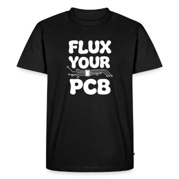 Circuits imprimés à flux Soudure PCB Électronique de soudure - T-shirt Premium bio Homme - noir - Devant - Nico (187cm)
