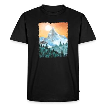 Hiking Mountains Hike Vintage - Men's Premium Organic T-Shirt - black - Front - Nico (187cm)