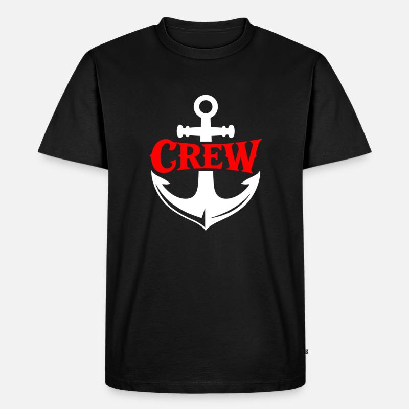 Anker Crew Symbol - Männer Premium Bio T-Shirt - Schwarz