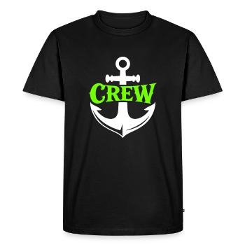 Motif de l’équipe d’ancre néon - T-shirt Premium bio Homme - noir - Devant - Nico (187cm)