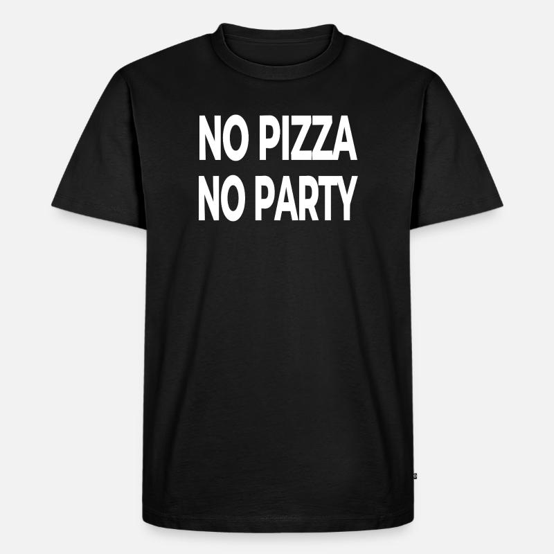 Pizza - Männer Premium Bio T-Shirt - Schwarz