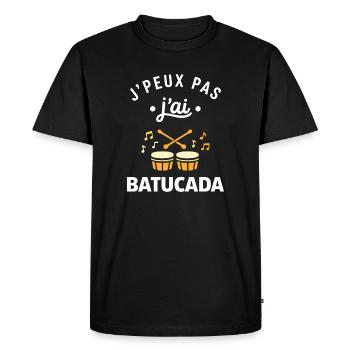 J'peux pas j'ai Batucada - T-shirt Premium bio Homme - noir - Devant - Nico (187cm)