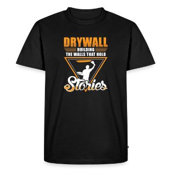 Drywall Drywall Builder Drywall Fitter - Men's Premium Organic T-Shirt - black - Front - Nico (187cm)