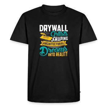 Drywall Drywall Builder Drywall Fitter - Men's Premium Organic T-Shirt - black - Front - Nico (187cm)