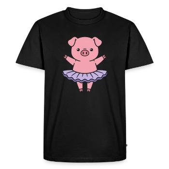 Danse de la ballerine piggyne - T-shirt Premium bio Homme - noir - Devant - Nico (187cm)