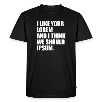 Perfekter Humor für Grafikdesigner, Webdesigner - Männer Premium Bio T-Shirt - Schwarz - Vorne - Nico (187cm)