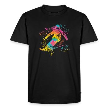 Alpine skiing Winter sports Nordic skiing - Men's Premium Organic T-Shirt - black - Front - Nico (187cm)