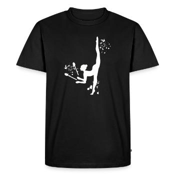Gymnaste avec massues Gymnastique rythmique - T-shirt Premium bio Homme - noir - Devant - Nico (187cm)