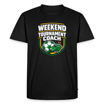 Entraîneur de football pour les sports jeunesse - T-shirt Premium bio Homme - noir - Devant - Nico (187cm)