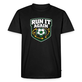 Entraîneur de football pour les sports jeunesse - T-shirt Premium bio Homme - noir - Devant - Nico (187cm)