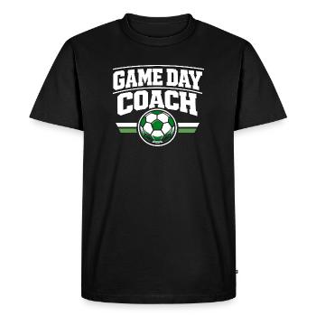Entraîneur de football pour les sports jeunesse - T-shirt Premium bio Homme - noir - Devant - Nico (187cm)