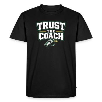 Entraîneur de football pour les sports jeunesse - T-shirt Premium bio Homme - noir - Devant - Nico (187cm)