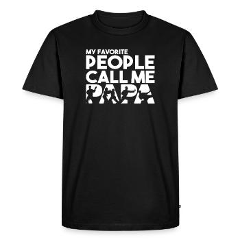 Mes personnes préférées m’appellent Papa Judo Art - T-shirt Premium bio Homme - noir - Devant - Nico (187cm)