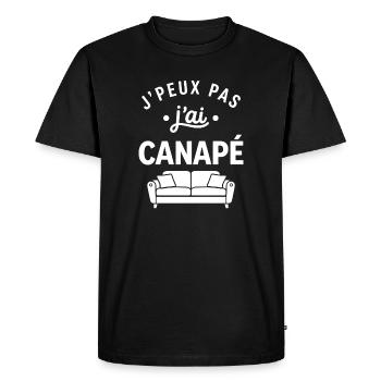 canapé - T-shirt Premium bio Homme - noir - Devant - Nico (187cm)