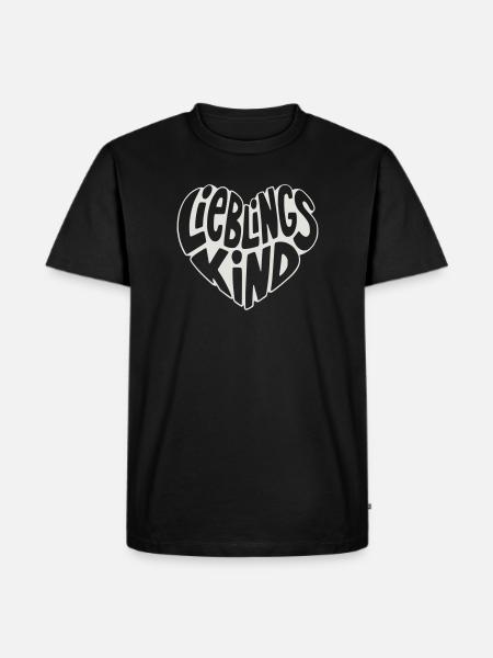 Favorite Child Heart Retro Design - Men's Premium Organic T-Shirt - black