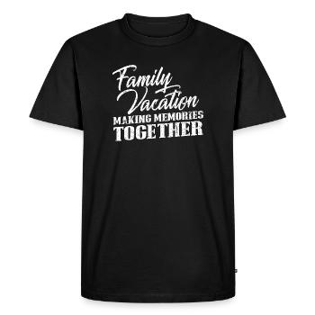 Family Vacation Memories - Men's Premium Organic T-Shirt - black - Front - Nico (187cm)
