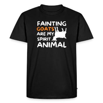Les chèvres évanouies sont mon animal spirituel - T-shirt Premium bio Homme - noir - Devant - Nico (187cm)