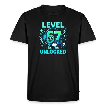 Level 67 débloqué six sept joueurs italiens de Brainrot - T-shirt Premium bio Homme - noir - Devant - Nico (187cm)