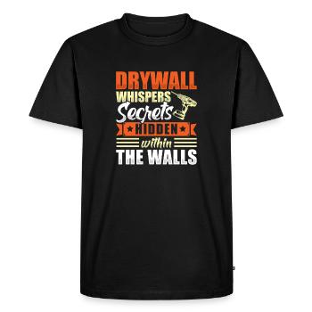 Drywall Drywall Builder Drywall Fitter - Men's Premium Organic T-Shirt - black - Front - Nico (187cm)