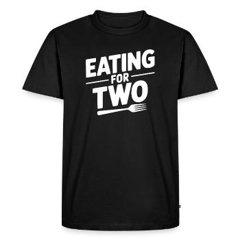 Manger pour deux - T-shirt Premium bio Homme - noir - Devant - Nico (187cm)