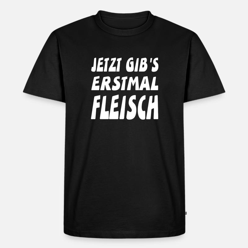 Fleisch - Männer Premium Bio T-Shirt - Schwarz