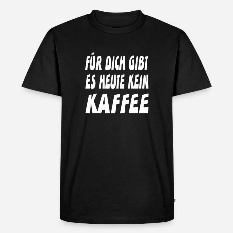 Kaffee - Männer Premium Bio T-Shirt - Schwarz