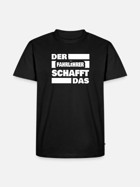 Beruf Fahrlehrer - Männer Premium Bio T-Shirt - Schwarz