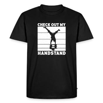 Graphisme de cirque Découvrez mon idée cadeau sur le poirier - T-shirt Premium bio Homme - noir - Devant - Nico (187cm)