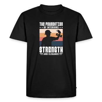 Drywall Drywall Builder Drywall Fitter - Men's Premium Organic T-Shirt - black - Front - Nico (187cm)