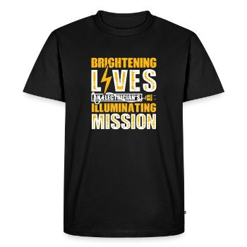 Électricien, technicien en électronique, électricien - T-shirt Premium bio Homme - noir - Devant - Nico (187cm)