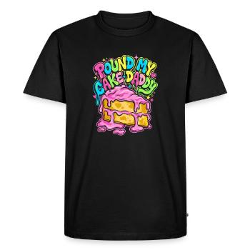 Autour de mon gâteau, papa - T-shirt Premium bio Homme - noir - Devant - Nico (187cm)