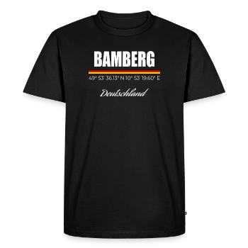 Bamberg - Men's Premium Organic T-Shirt - black - Front - Nico (187cm)