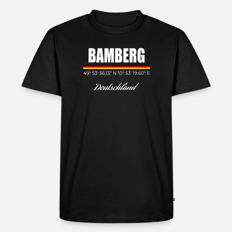 Bamberg - Männer Premium Bio T-Shirt - Schwarz
