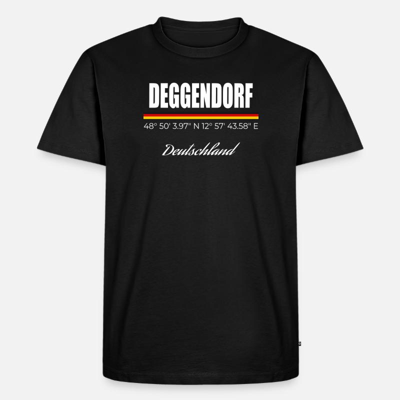 Deggendorf - Männer Premium Bio T-Shirt - Schwarz