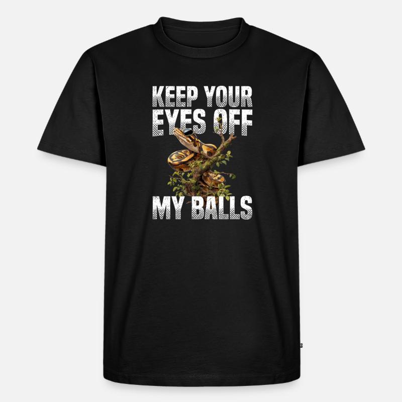 Königspython Schlangen Liebhaber Terrarium Python - Männer Premium Bio T-Shirt - Schwarz