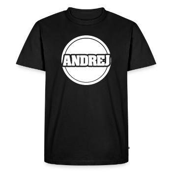 Legendaer Andrej - Men's Premium Organic T-Shirt - black - Front - Nico (187cm)