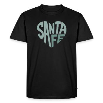 Cœur en lettres Santa Fe - T-shirt Premium bio Homme - noir - Devant - Nico (187cm)