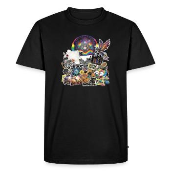 Psychedelic Rock Cosmic Space - Men's Premium Organic T-Shirt - black - Front - Nico (187cm)