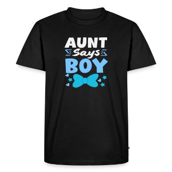 Tante dit qu’une fête de révélation de sexe pour les jeunes - T-shirt Premium bio Homme - noir - Devant - Nico (187cm)