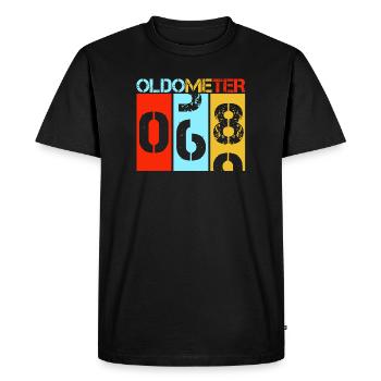 Jalon du 69e anniversaire de l’Oldometer 68 Retro - T-shirt Premium bio Homme - noir - Devant - Nico (187cm)