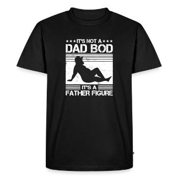 Silhouette du corps de figure paternelle - T-shirt Premium bio Homme - noir - Devant - Nico (187cm)