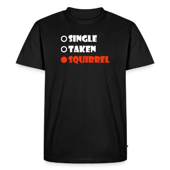 Single Taken Squirrel - Men's Premium Organic T-Shirt - black - Front - Nico (187cm)