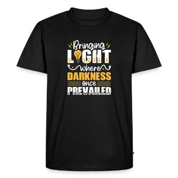 Électricien, technicien en électronique, électricien - T-shirt Premium bio Homme - noir - Devant - Nico (187cm)