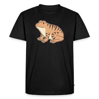 crapaud orange à rayures rétro rayures Tigrée - T-shirt Premium bio Homme - noir - Devant - Nico (187cm)