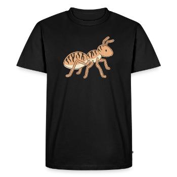 Fourmi tigrée stylisée rayures Tigrée - T-shirt Premium bio Homme - noir - Devant - Nico (187cm)